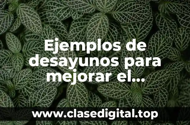 Ejemplos de desayunos para mejorar el rendimiento académico y Significado