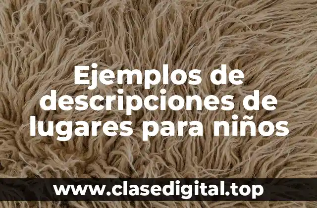 Ejemplos de descripciones de lugares para niños