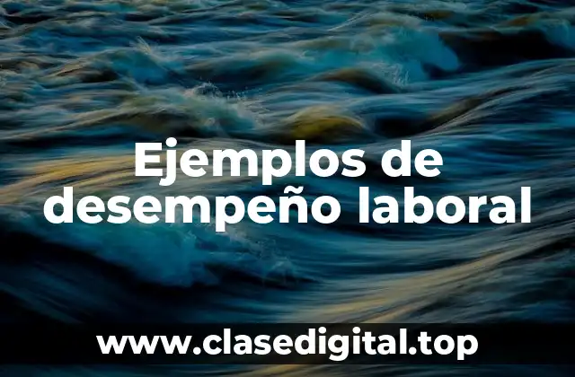 Ejemplos de desempeño laboral