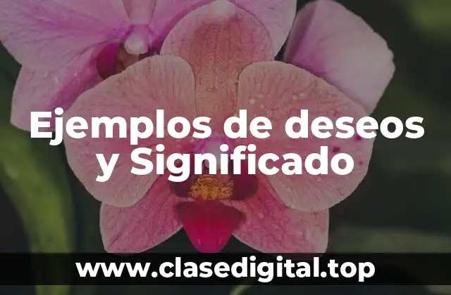 Ejemplos de deseos y Significado