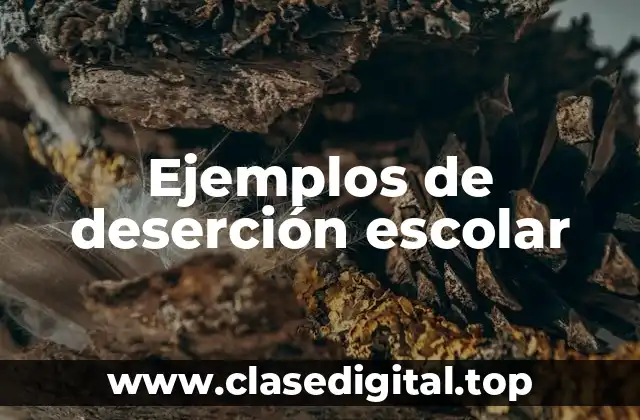 Ejemplos de deserción escolar