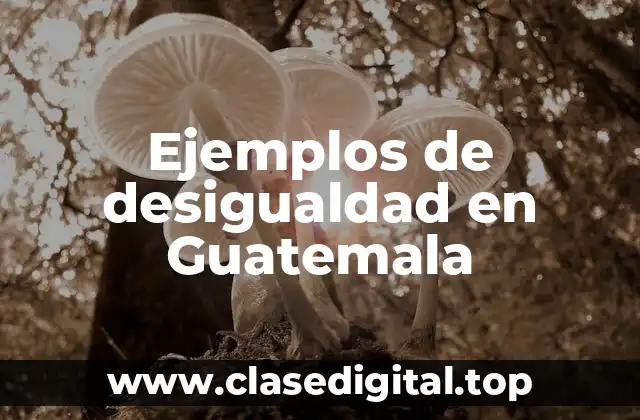 Ejemplos de desigualdad en Guatemala