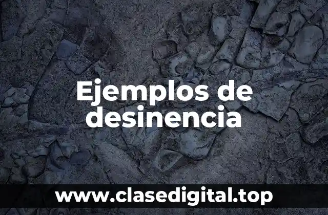 Ejemplos de desinencia