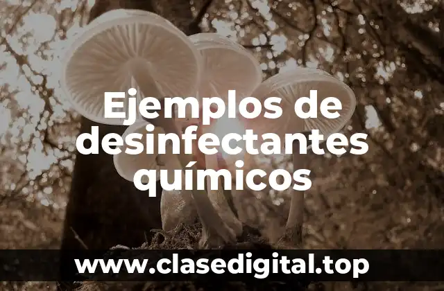 Ejemplos de desinfectantes químicos
