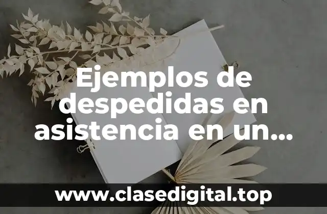 Ejemplos de despedidas en asistencia en un evento y Significado