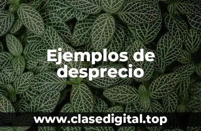 Ejemplos de desprecio