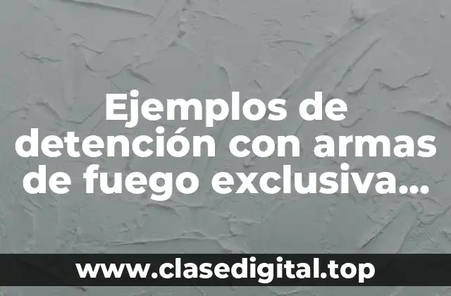 Ejemplos de detención con armas de fuego exclusiva del ejército