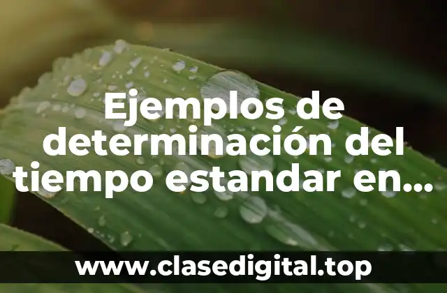 Ejemplos de determinación del tiempo estandar en un torno