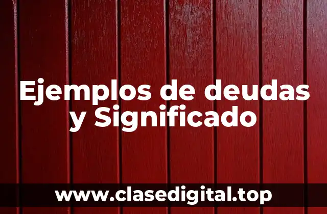 Ejemplos de deudas y Significado