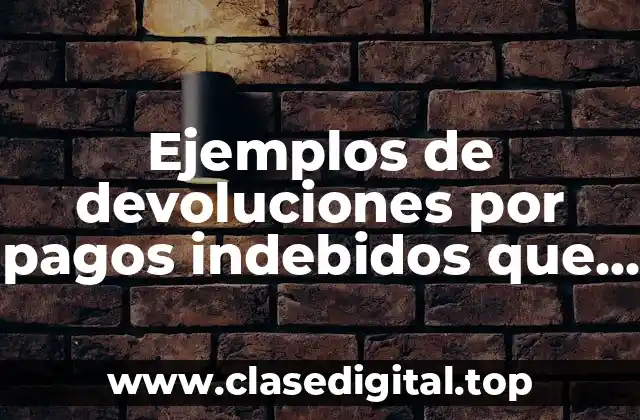 Ejemplos de devoluciones por pagos indebidos que realize el SAT