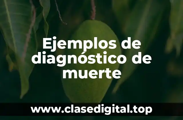Ejemplos de diagnóstico de muerte