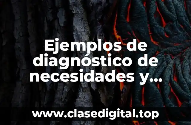Ejemplos de diagnóstico de necesidades y definición de problema