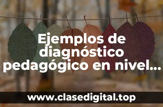 Ejemplos de diagnóstico pedagógico en nivel secundaria sobre violencia