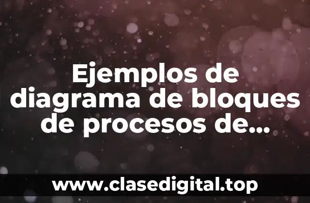 Ejemplos de diagrama de bloques de procesos de producción