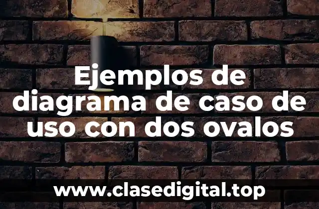 Ejemplos de diagrama de caso de uso con dos ovalos