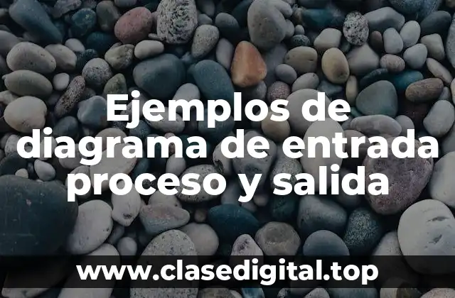 Ejemplos de diagrama de entrada proceso y salida