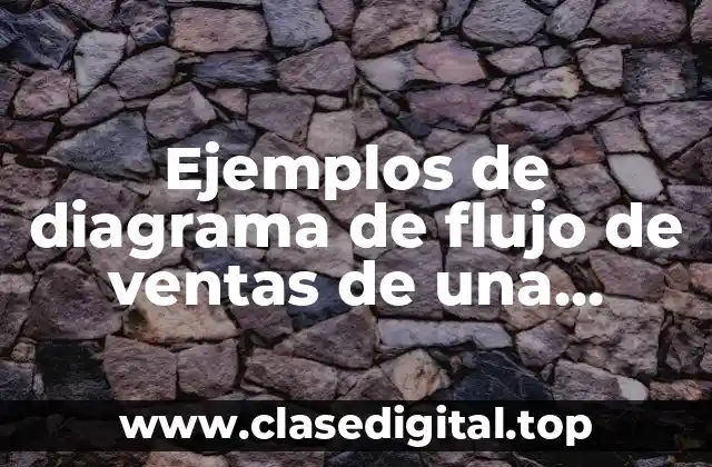 Ejemplos de diagrama de flujo de ventas de una empresa