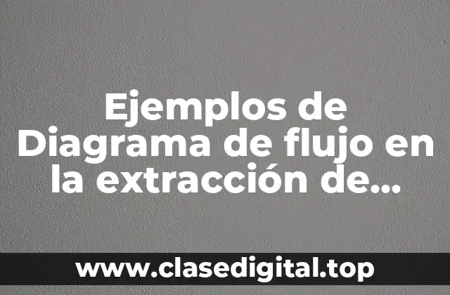 Ejemplos de Diagrama de flujo en la extracción de arena