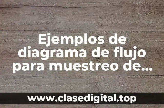 Ejemplos de diagrama de flujo para muestreo de suelos