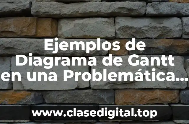 Ejemplos de Diagrama de Gantt en una Problemática Social