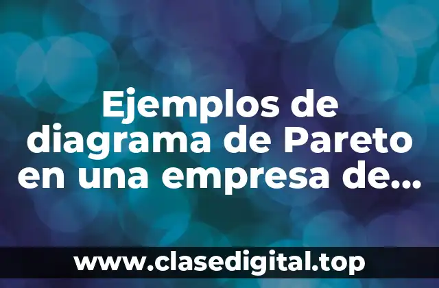 Ejemplos de diagrama de Pareto en una empresa de alimentos