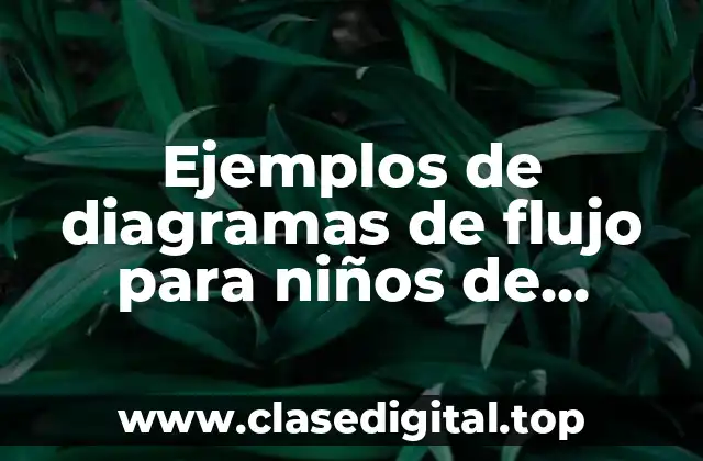Ejemplos de diagramas de flujo para niños de primaria