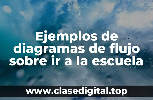 Ejemplos de diagramas de flujo sobre ir a la escuela