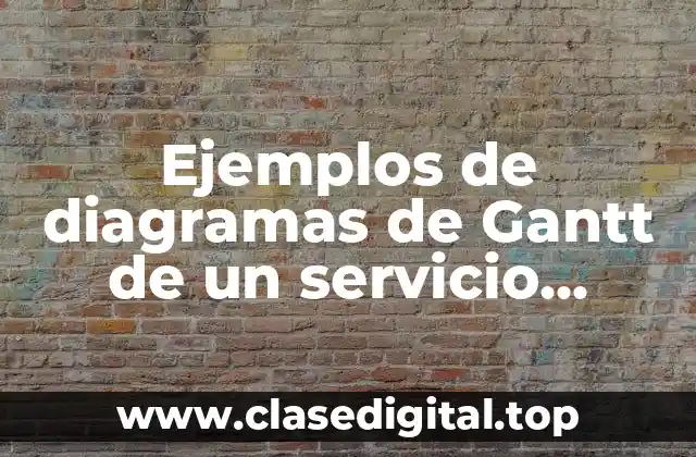Ejemplos de diagramas de Gantt de un servicio automotriz