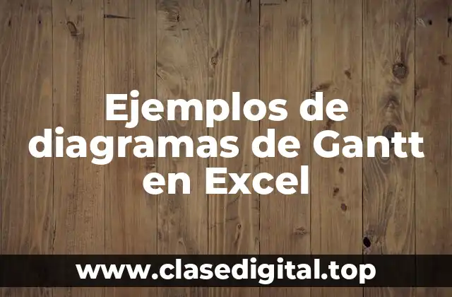 Ejemplos de diagramas de Gantt en Excel