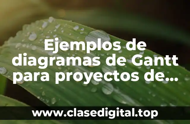 Ejemplos de diagramas de Gantt para proyectos de software