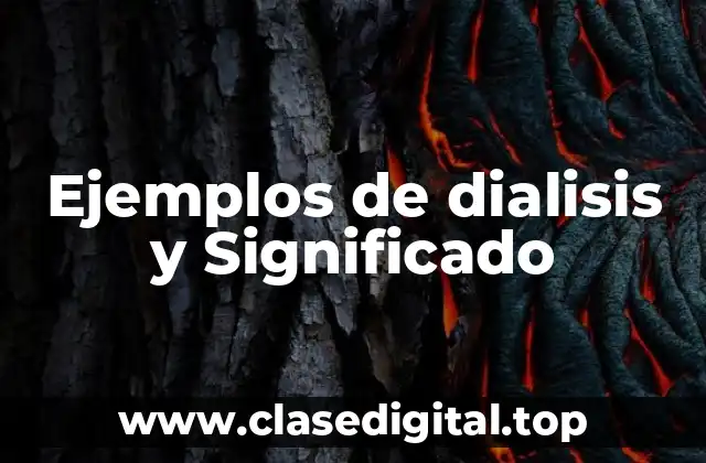 Ejemplos de dialisis y Significado
