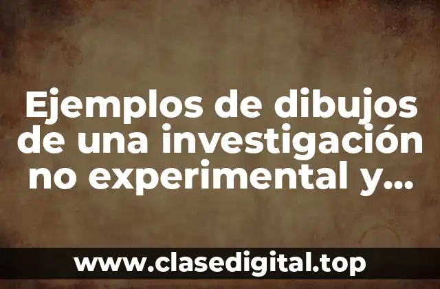 Ejemplos de dibujos de una investigación no experimental