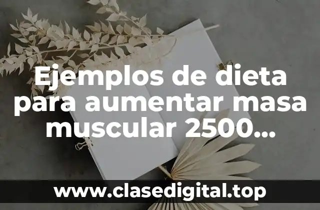 Ejemplos de dieta para aumentar masa muscular 2500 calorias