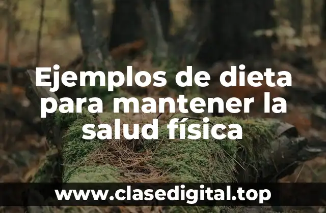 Ejemplos de dieta para mantener la salud física