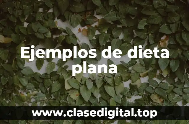 Ejemplos de dieta plana