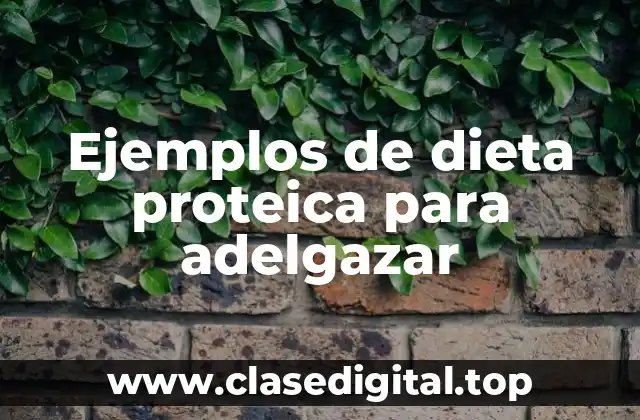Ejemplos de dieta proteica para adelgazar