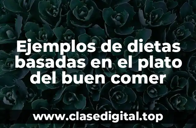 Ejemplos de dietas basadas en el plato del buen comer
