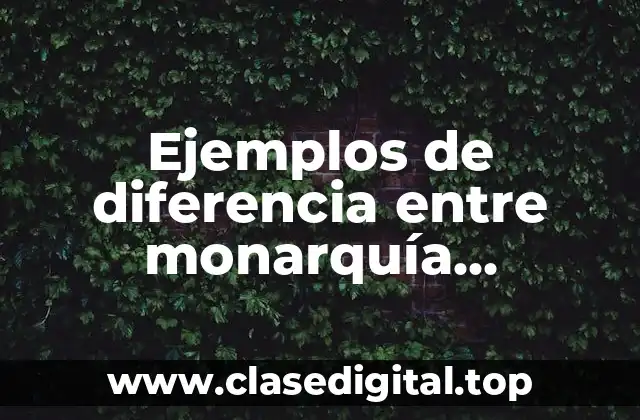 Ejemplos de monarquía