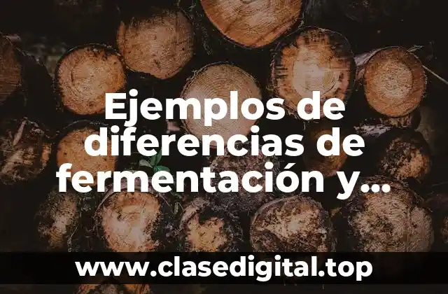 Ejemplos de diferencias de fermentación y respiración anaerobia