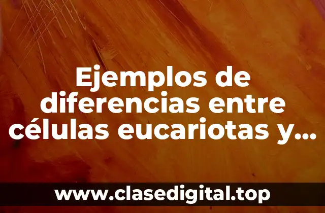 Ejemplos de diferencias entre células eucariotas y procariotas