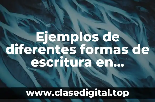 Ejemplos de diferentes formas de escritura en preescolar