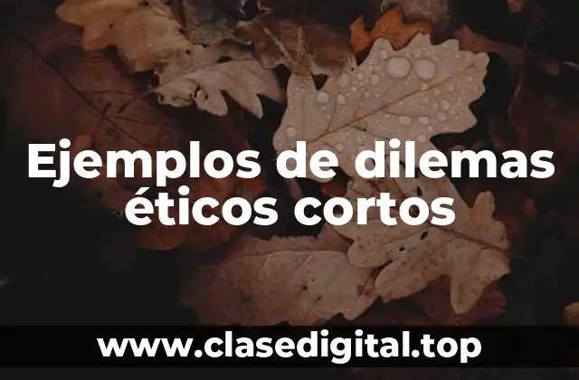 Ejemplos de dilemas éticos cortos