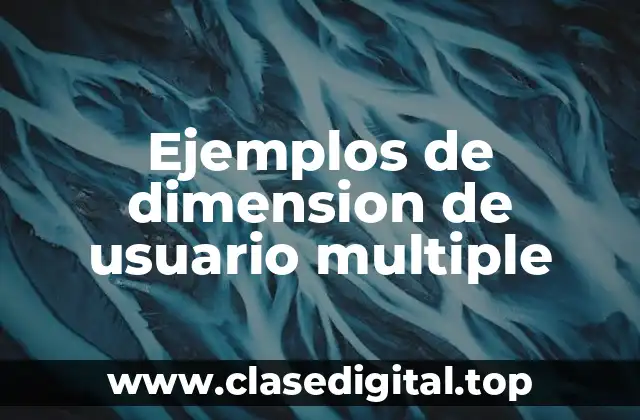 Ejemplos de dimension de usuario multiple