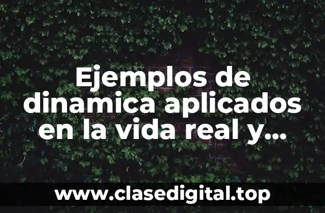 Ejemplos de dinamica aplicados en la vida real y Significado