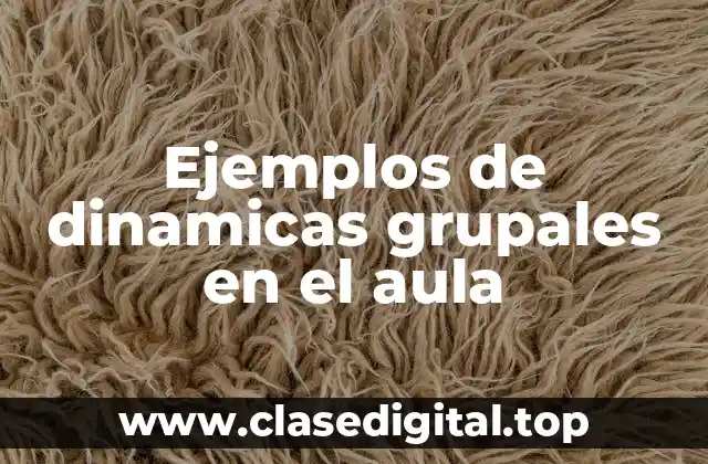 Ejemplos de dinámicas grupales en el aula