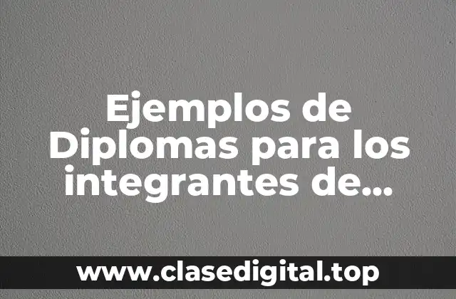 Ejemplos de Diplomas para los integrantes de escolta nivel primario