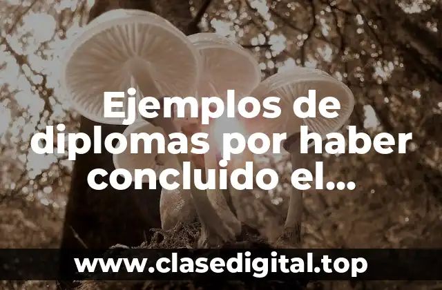 Ejemplos de diplomas por haber concluido el preescolar y Significado