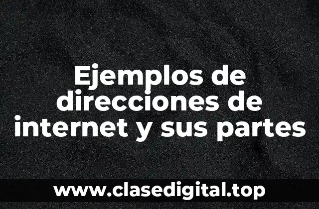 Ejemplos de direcciones de internet y sus partes