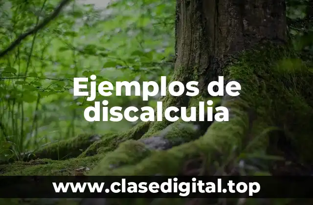 Ejemplos de discalculia