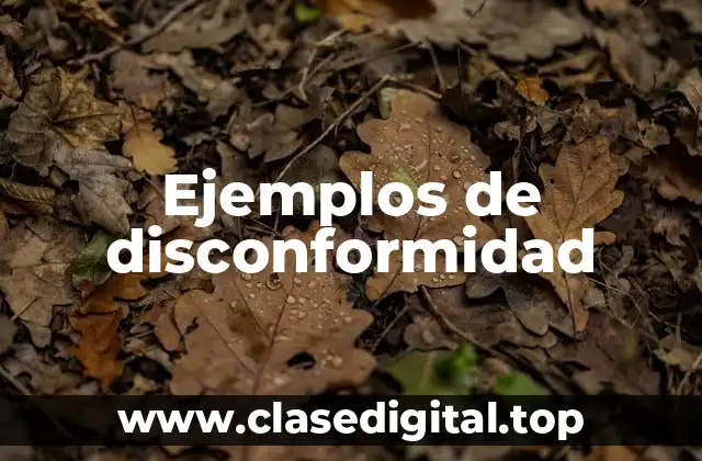 Ejemplos de disconformidad